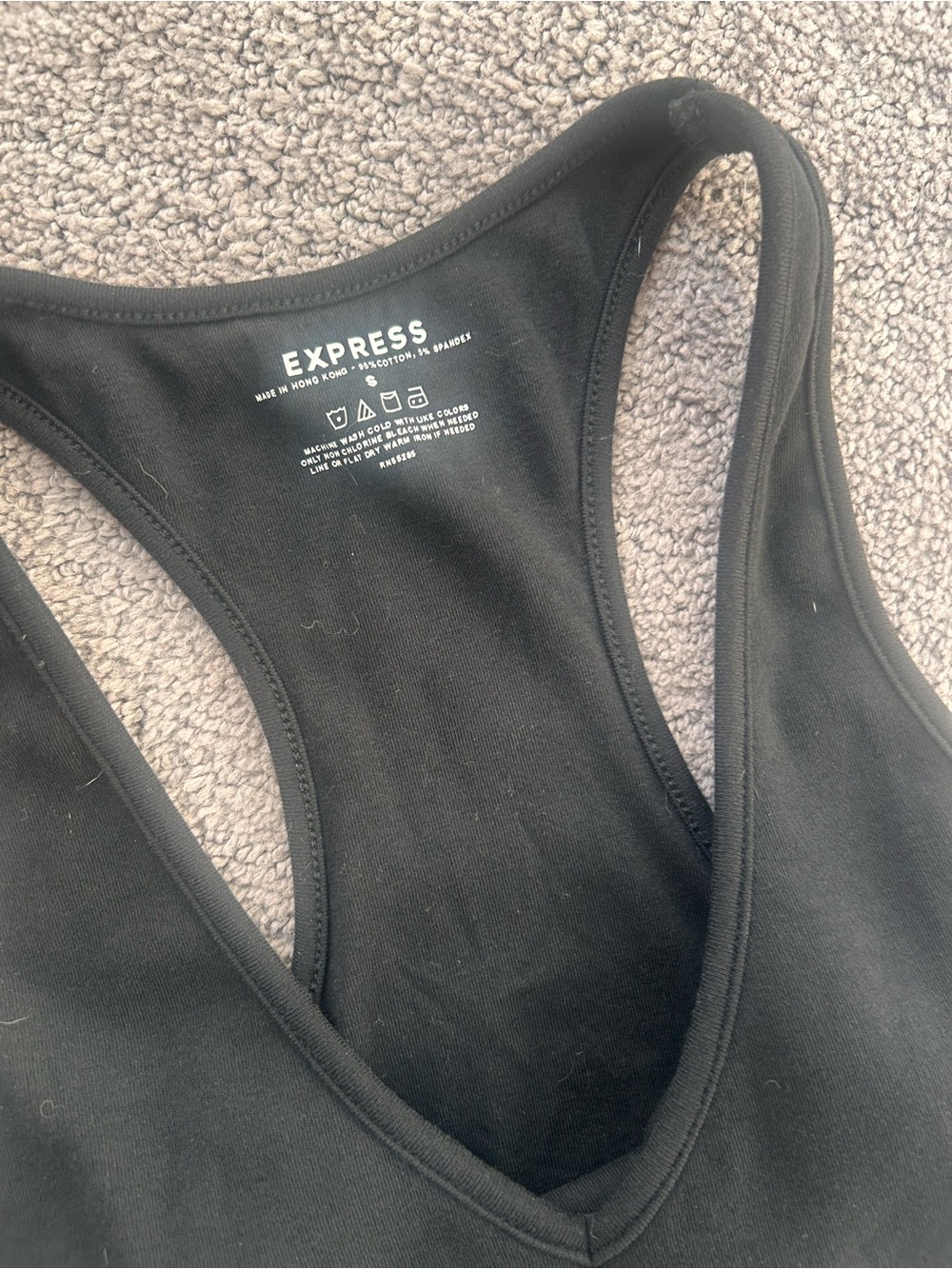 Express Black V-Neck Racerback Tank Top | Small - Picture 6 of 10